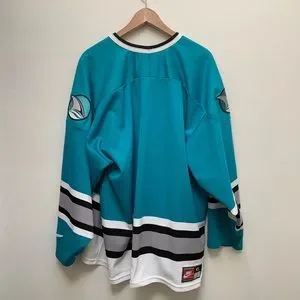 Nike San Jose Sharks Jersey Vintage 90s NHL Nike Team San Jose